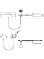 Hansgrohe WallStoris Szett termosztátos zuahnycsaptelep 3 funkciós kézizuhany EcoSmart, matt fehér 24250700