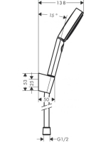 Hansgrohe Pulsify Select S zuhanytartó szett 105, 3 jet, Relaxation, 125 cm zuhanytömlő, króm 24302000