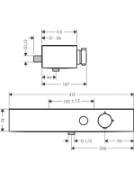 Hansgrohe ShowerTablet Select 400 termosztátos zuhanycsaptelep, króm 24360000