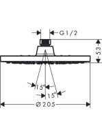 Hansgrohe Vernis Blend Fejzuhany 200, 1 jet, LowPressure króm 26095000