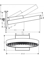 Hansgrohe Rainfinity 360 1jet fejzuhany fali csatlakozással 26230000