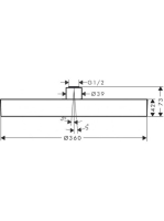 Hansgrohe Rainfinity 360 1jet szálcsiszolt fekete/króm fejzuhany 26231340