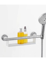 Hansgrohe Unica Comfort kapaszkodó polccal és zuhanytartóval, króm/fehér 26328400