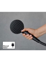 Hansgrohe Vernis Blend Showerpipe 240 matt fekete zuhanyrendszer termosztátos csapteleppel 26427670