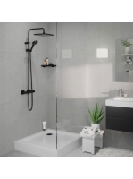 Hansgrohe Vernis Blend Showerpipe EcoSmart 240 zuhanyrendszer víztakarékos termosztátos csapteleppel matt fekete 26429670