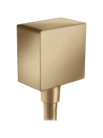 Hansgrohe FixFit csőcsatlakozás szálcsiszolt bronz Square visszafolyásgátlóval 26455140
