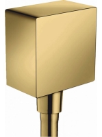 Hansgrohe FixFit csőcsatlakozás polírozott arany hatású Square visszafolyásgátlóval 26455990