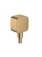 Hansgrohe Fixfit fali csatlakozás visszafolyásgátlóval és szintetikus gömbcsuklóval, szálcsiszolt bronz 26457140