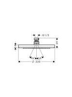 Hansgrohe Croma fejzuhany 220 1jet, króm 26464000