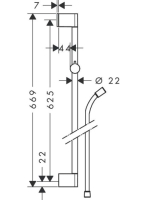 Hansgrohe Unica'Croma zuhanyrúd 0,65 m 26503000
