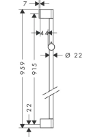 Hansgrohe Unica'Croma zuhanyrúd 0,90 m 26506000