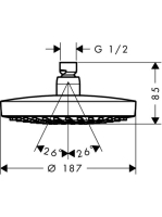 Hansgrohe Croma Select S fejzuhany 180 2jet EcoSmart, króm 26523000