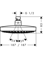 Hansgrohe Croma Select E fejzuhany 180 2jet króm 26524000