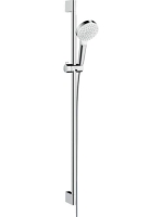 Hansgrohe Crometta zuhanyszett 1jet 90 cm-es zuhanyrúddal, EcoSmart, fehér/króm 26539400