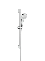 Hansgrohe Croma Select E zuhanyszett Multi 65 cm-es zuhanyrúddal, EcoSmart, króm/fehér 26581400