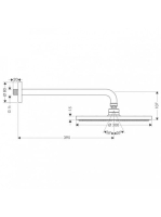 Hansgrohe Raindance S EcoSmart fejzuhany 300 zuhanykarral, fali szereléshez króm 26601000