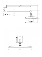 Hansgrohe Raindance E 360 fejzuhany EcoSmart, zuhanykarral króm 26605000