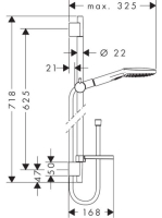 Hansgrohe Raindance Select E 120 Unica S Puro zuhanyszett 0,65 m 26620000