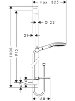 Hansgrohe Raindance Select E 120 Unica S Puro zuhanyszett 0,90 m 26621000