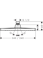 Hansgrohe Crometta E fejzuhany 240 1jet, króm 26726000