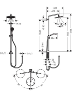 Hansgrohe Croma Select S zuhanyrendszer 280 1jet Reno, króm 26793000