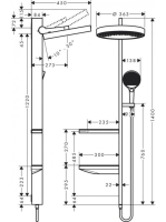 Hansgrohe Rainfinity króm zuhanyrendszer 360 1jet falsík alatti szereléshez 26842000