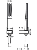 Hansgrohe Rainfinity matt fehér zuhanytartó szett 100 1jet 125cm-es zuhanycsővel 26857700