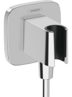 Hansgrohe FixFit Q zuhanytartó fali csatlakozóval, króm 26887000