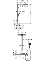 Hansgrohe Rainmaker Select 460 3jet zuhanyrendszer Ecosmart 27029400