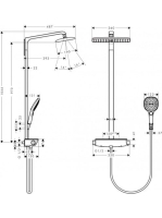 Hansgrohe Hansgrohe Raindance E 360 1jet fehér/króm zuhanyrendszer 27112400