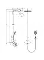 Hansgrohe Raindance E 360 1jet fehér/króm zuhanyrendszer 27113400