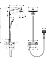 Hansgrohe Raindance Select E 300 2jet fehér/króm zuhanyrendszer 27126400