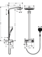 Hansgrohe Raindance Select E 300 3jet króm zuhanyrendszer 27127000
