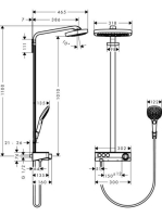 Hansgrohe Raindance Select E 300 3jet fehér/króm zuhanyrendszer 27127400