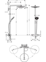 Hansgrohe Raindance Select S 300 2jet króm zuhanyrendszer 27133000