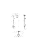 Hansgrohe Croma zuhanyrendszer 220 1jet Reno, króm 27224000