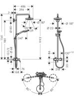 Hansgrohe Croma Select S 180 2jet fehér/króm zuhanyrendszer 27255400