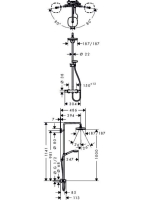 Hansgrohe Croma Select E zuhanyrendszer 180 2jet Ecosmart króm/fehér 27257400