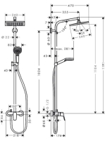 Hansgrohe Crometta E zuhanyrendszer 240 1jet egykaros csapteleppel, króm 27284000