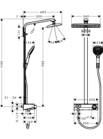 Hansgrohe Raindance E 360 ST fehér/króm zuhanyrendszer 27288400