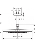 Hansgrohe Raindance Select S 300 2jet króm fejzuhany 27337000