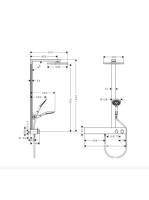 Hansgrohe Raindance E Zuhanyrendszer 300 1jet ShowerTablet 600 króm 27363000