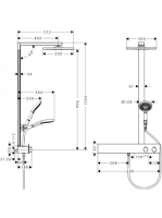 Hansgrohe Raindance E 300 Zuhanyrendszer termosztátos csapteleppel 600 EcoSmart króm 27364000