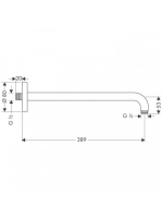 Hansgrohe króm zuhanykar 389 mm 27413000