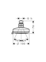 Hansgrohe Croma 100 Multi fejzuhany, króm 27443000