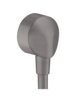 Hansgrohe Fixfit fali szálcsiszolt fekete/króm csatlakozó 27454340