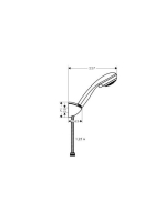 Hansgrohe Crometta 85 Vario/Porter'C kádszett 1,25m, króm 27558000