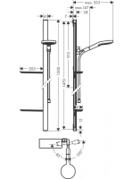 Hansgrohe Raindance Select S króm zuhanyszett 120 3jet 150cm-es zuhanyrúddal és szappantartóval 27646000