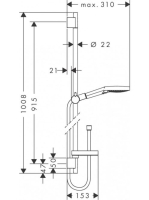 Hansgrohe Raindance Select S króm zuhanyszett 120 3jet 90cm-es zuhanyrúddal 27667000