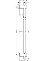 Hansgrohe Unica Reno zuhanyrúd 0,72 m 27704000